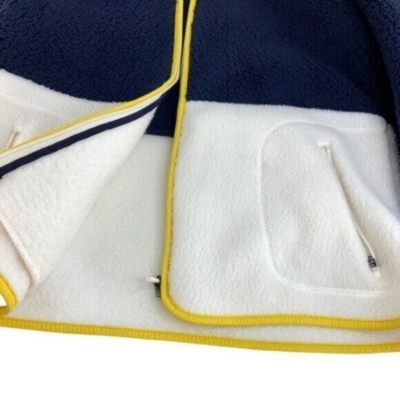 Talbots Colorblocked Full Zip Sherpa Sweater Jacket Blue White - Picture 5 of 7